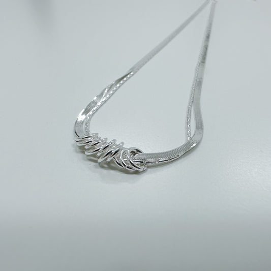 Rolling Layered Snake Chain Necklace