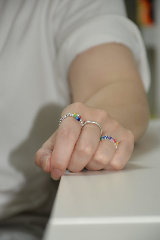 Rainbow Floral Ring