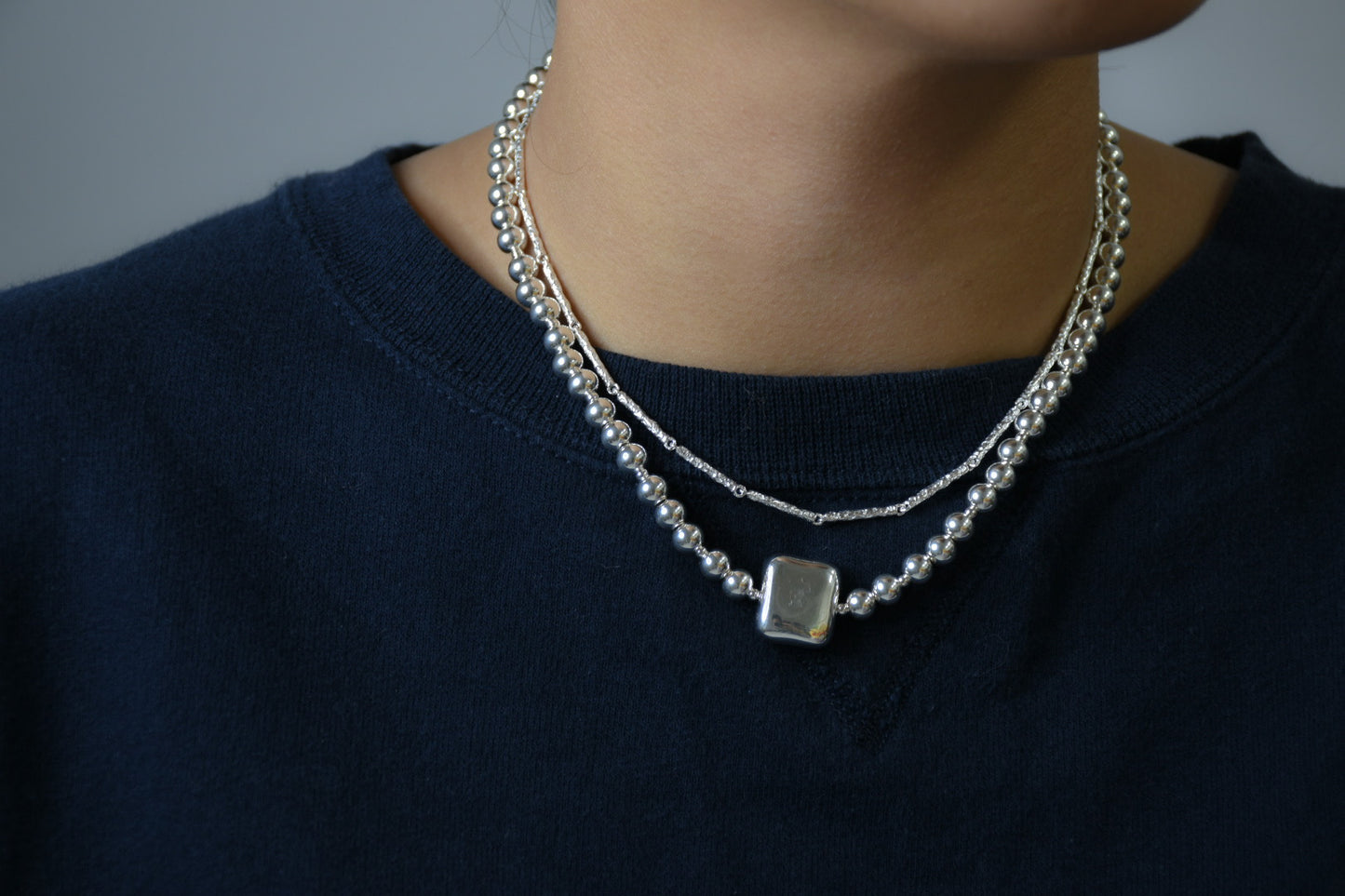 Silver Dash Necklace