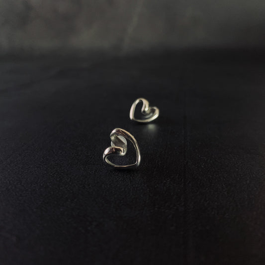 Ribbon Heart Earrings